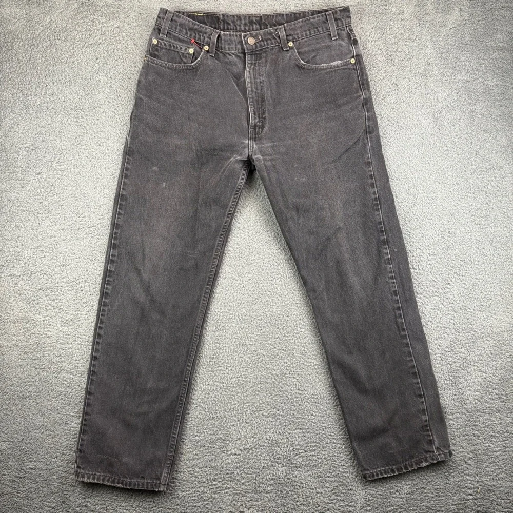 Vintage Levi's 505 Mens 36x30 Dark Wash Straight Leg‎ Jeans Denim Pants USA